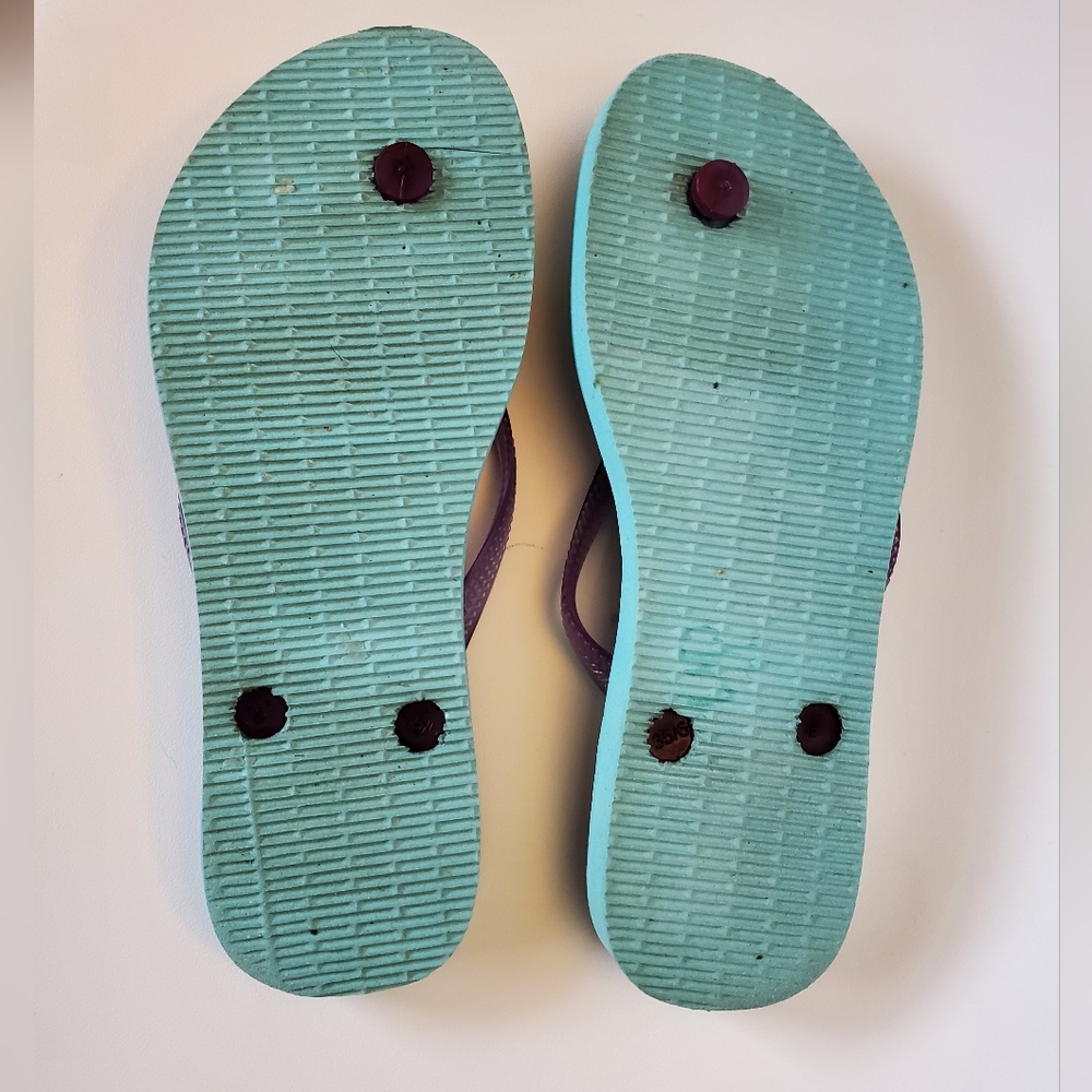 Havaianas Tropical Sandals  Purple Blue, 6 - Picture 4 of 5